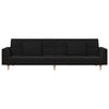vidaXL Sofa Bed Black 100% polyester, wood, plastic, foam Large