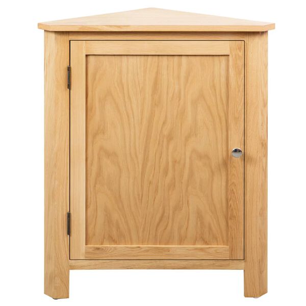 vidaXL Corner Cabinet Brown Solid Oak Wood Compact Corner Cabinet