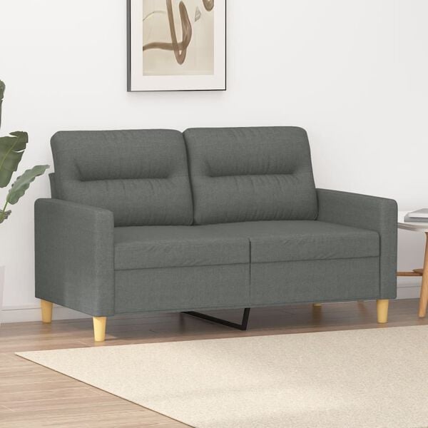 vidaXL 2-seater Sofa Dark Grey Polyester, Metal, Textilene 2-Seater
