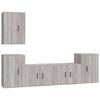 vidaXL TV Cabinet Set Set of 5 Grey Sonoma Engineered Wood Large