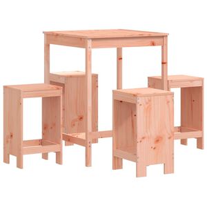 vidaXL Garden Bar Set Natural Wood Solid Douglas Wood Compact Durable