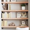 vidaXL Wall Shelf Medium Brown Solid Oak Wood Medium Wall Shelf