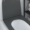 vidaXL Toilet Seat Anthracite 17.32 x 14.33 x 1.34 in Duroplast