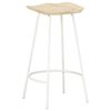 vidaXL Bar Stool Set of 2 Bleached wood, White