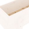 vidaXL Garden Raised Bed White 39.8"x11.8"x15" Solid Wood Pine