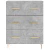 vidaXL Highboard Concrete Grey Engineered wood 27.4x13.4x70.9 in