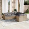 vidaXL Garden Sofa Set Beige, Light Grey