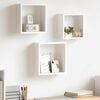 vidaXL Wall Cube Shelf Set of 3 White MDF Small Wall Cube Shelf