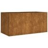 vidaXL Planter Rusty Corten Steel 31.5 x 15.7 x 15.7 in Durable