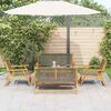 vidaXL Garden Chairs with Table 5 pcs Gray 35.4" x 17.7" x 15.7