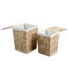 vidaXL Laundry Basket Set 2 Pieces Water Hyacinth