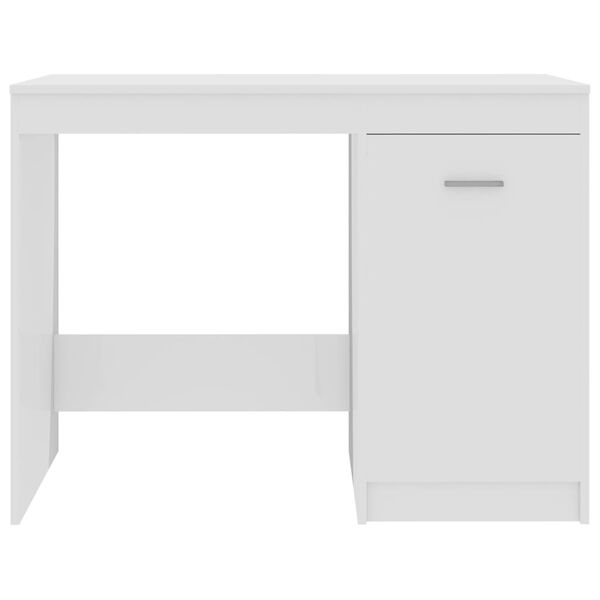 vidaXL Desk High gloss white Engineered wood 39.4x19.7x29.9 in Desk
