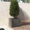 vidaXL Garden Planter Grey Solid Pine Wood 27.6 in x 27.6 in x 27.6 in