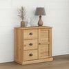 vidaXL Sideboard Honey Brown Solid pine wood, engineered wood, metal
