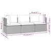 vidaXL Garden Lounge Set Gray PE rattan, powder-coated steel, polyester, PVC