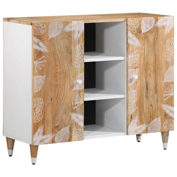 vidaXL Sideboard Mango Natural and White
