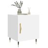 vidaXL Bedside Cabinet Set of 2 White Engineered wood, iron Medium