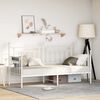 vidaXL Daybed Frame with Headboard White 31.5" x 78.7" Steel