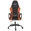 vidaXL Gaming Chair Black and Orange Faux Leather