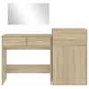 vidaXL Dressing Table Set Sonoma oak Engineered wood, Glass Standard