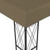 vidaXL Gazebo Taupe Fabric (100% polyester), steel Large