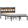 vidaXL Bed Frame Black Iron Small Double Bed Frame Rectangular