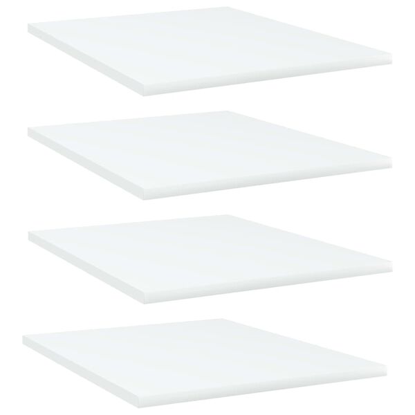 vidaXL Shelf Set of 4 White Engineered wood 15.7 x 19.7 in