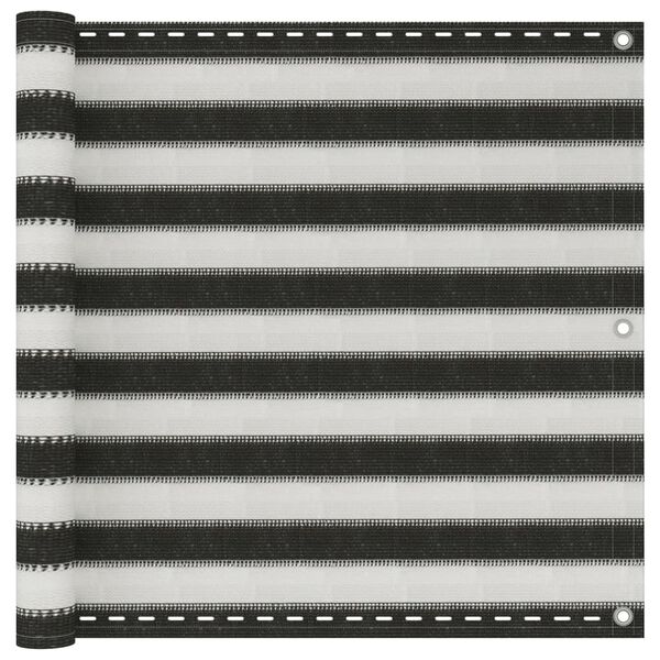 vidaXL Balcony Screen HDPE 35.4x236.2" Anthracite and White