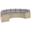 vidaXL Patio Sofa Beige, Light Gray