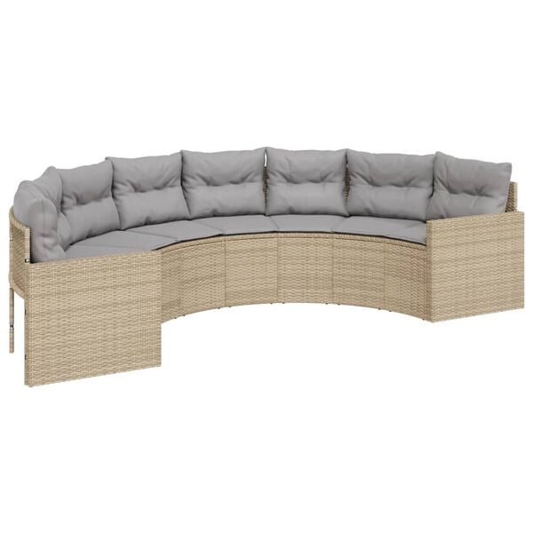 vidaXL Patio Sofa Beige, Light Gray
