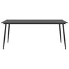 vidaXL 7 Piece Patio Dining Set Black