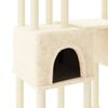 vidaXL Cat Tree Cream Engineered wood, plush, sisal Extra Tall Durable