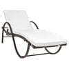 vidaXL Sun Lounger Set of 3 Brown PE rattan Standard Sun Lounger