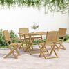 vidaXL Garden Chair Set of 4 Light wooden Solid Acacia wood