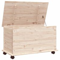 vidaXL Storage Chest with Wheels ALTA 28.7"x15.6"x17.3" Solid Wood Pine