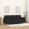 vidaXL 3-seater Sofa Black Fabric (100% polyester), metal, textilene