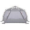 vidaXL Beach Tent 3-Person Gray Quick Release Waterproof