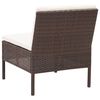 vidaXL Garden Lounge Set Brown PE Rattan Medium Modular