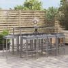 vidaXL Garden Bar Set Gray, Black, Dark Gray
