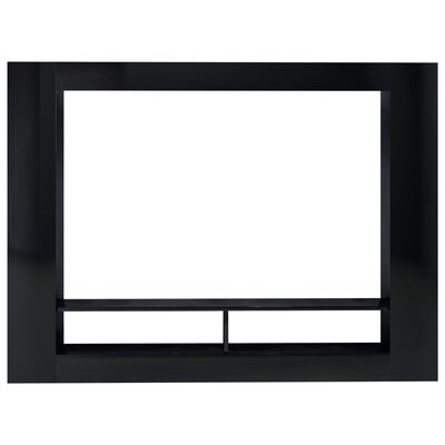 vidaXL TV Stand High Gloss Black 59.8"x8.7"x44.5" Engineered Wood