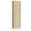 vidaXL TV Cabinet Set Set of 4 Sonoma Oak Engineered Wood Medium