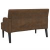 vidaXL Bench Brown Faux suede leather (100% polyester) Medium Bench
