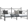 vidaXL Daybed With Trundle Black Steel Twin