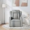 vidaXL Massage Recliner Chair Light grey 100% polyester, metal, plywood