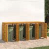 vidaXL Quadruple Garbage Bin Shed 110.2"x35"x46.1" Solid Wood Acacia