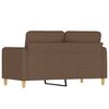 vidaXL 2-seater Sofa Brown Fabric (100% Polyester), Metal, Textilene Small