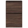 vidaXL Shoe Cabinet Brown Oak Engineered Wood Compact Shoe Cabinet
