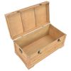 vidaXL Storage Chest Natural wood MDF, Polyester 31.5 x 15.7 x 15.7 in