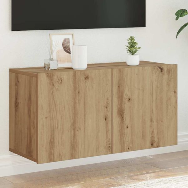 vidaXL TV Cabinet Artisan Oak Engineered Wood Medium TV Cabinet