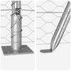 vidaXL Fence Post Silver 82.02 x 3.28 ft (0.98 in mesh) Steel